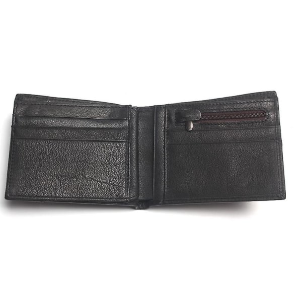 Smal Herrplånbok Äkta Läder Tunna Bifold Plånböcker För Herr Min - high quality