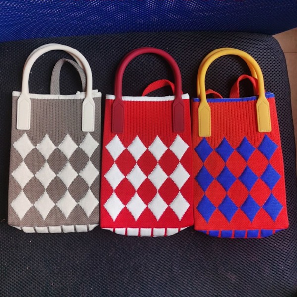 Kedjeaxel Crossbody-väska Stickad handväska för kvinnor ORANGE - stock orange