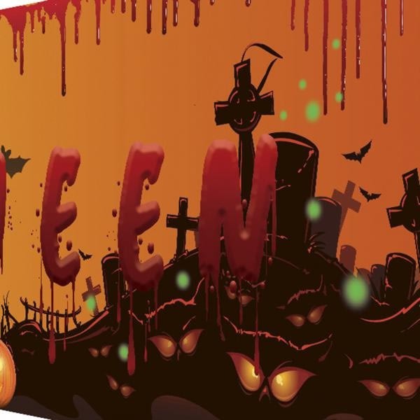 Happy Halloween Pumpkin Ghost Party Bakgrund - on stock style1