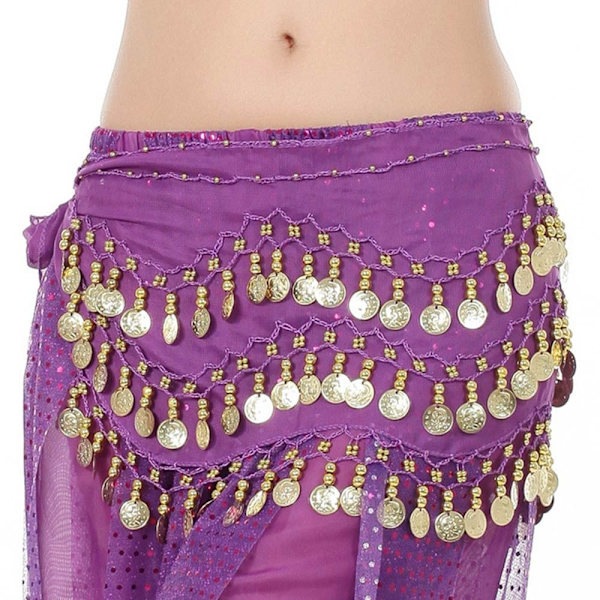 Magdansbälte Höfthalsduk LILA - on stock Purple