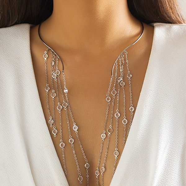 Riipus kaulakoru Torques Choker kaulakoru SILVER CIRCLE SILVER - varastossa silver circle