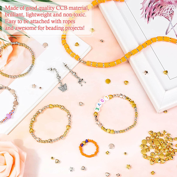 2160 bitar Gold Spacer Beads Set - spot sales