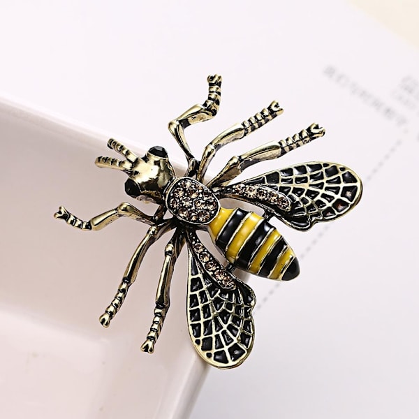 Bumblebee Brooch Bee Insect Pin Anima Enamel GREEN BEE - spot-myynti