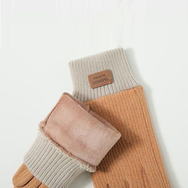 Varma stickade handskar Ridhandskar SVART - on stock black