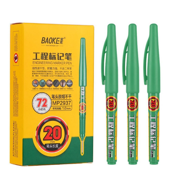5 kpl 20/30 mm pitkiä tusseja syvärei'illä GREEN 20MM - varastossa Green 20mm