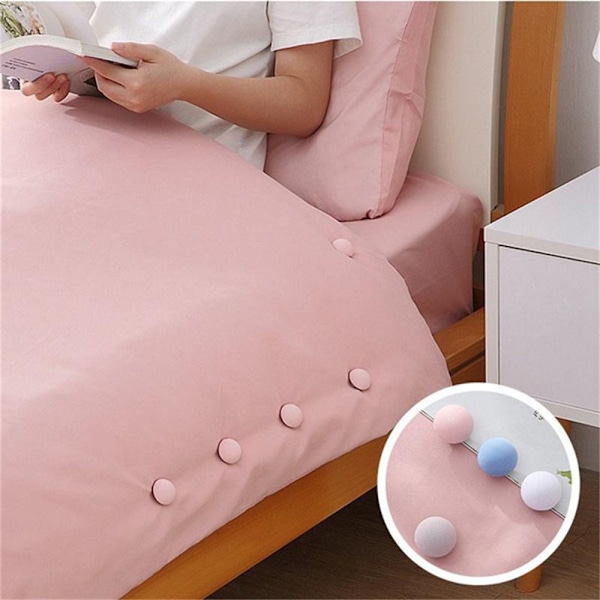 10 st Anti-Slip svamp Lakan Quilt Clip En nyckel för att låsa upp grå - stock gray