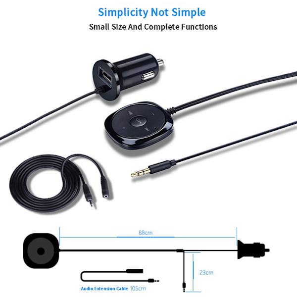 Handsfree Bluetooth Car Kit MP3 o Musikmottagare Adapter USB - on stock