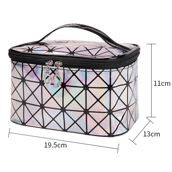 Kvinnor multifunktionella resor Make Up Bag Organizer Pouch Case - stock Silver