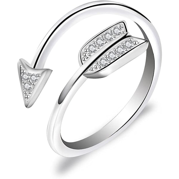 Crystal Love Struck Arrow Ring Justerbar Kopparlindad Ring - stock