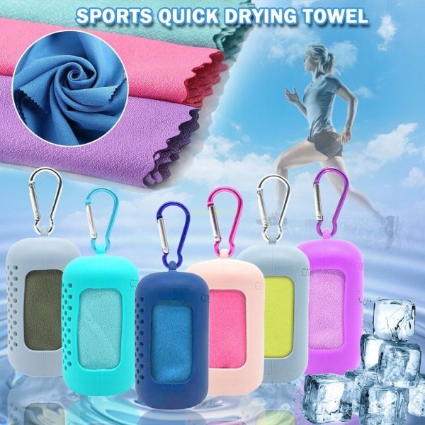 Kall sporthandduk Fitness Cool handduk BLÅ - high quality Blue