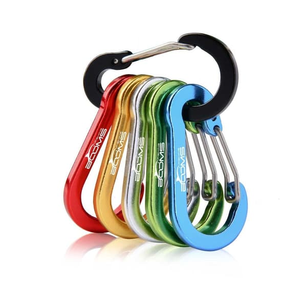 5kpl Outdoor Camping Avaimenperä D-Ring Avaimenperä PUNAINEN - varastossa Red