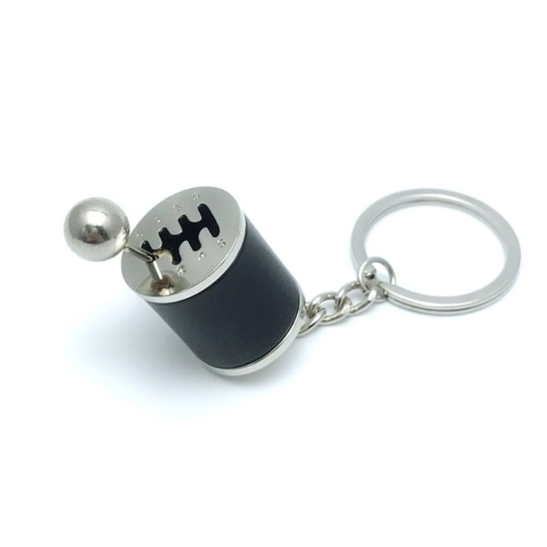2 ST Gear Stick Knob Nyckelring Bilnyckelring SVART - spot försäljning black