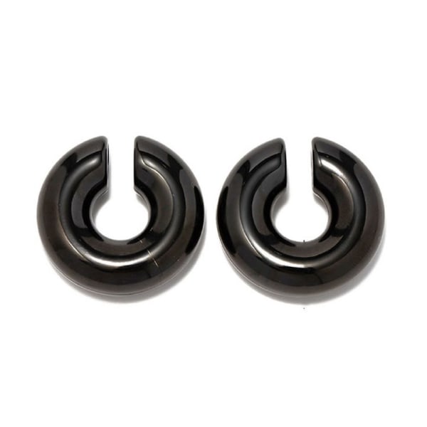 Hoop Earrings Korvaklipsit MUSTA A - varastossa black A-A