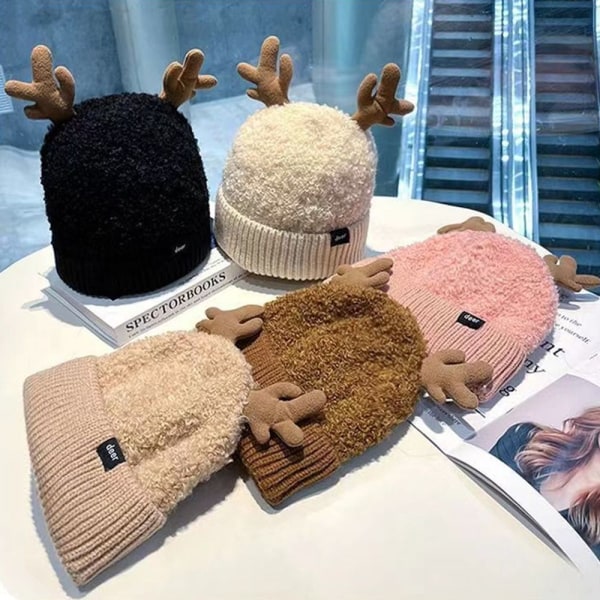 Stickad mössa Beanies BEIGE - on stock beige