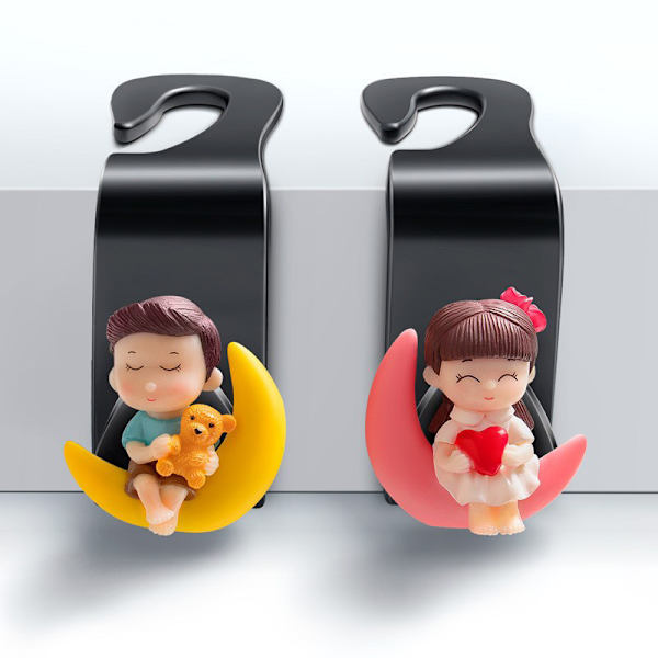 2kpl Creative Car Hook Cartoon e Back Seat Back Hanging Hook Au - varastossa A1