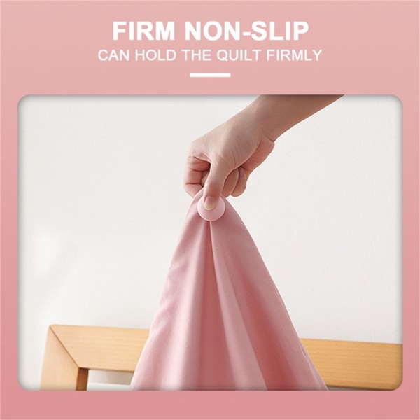 10 st Anti-Slip svamp Lakan Quilt Clip En nyckel för att låsa upp grå - stock gray