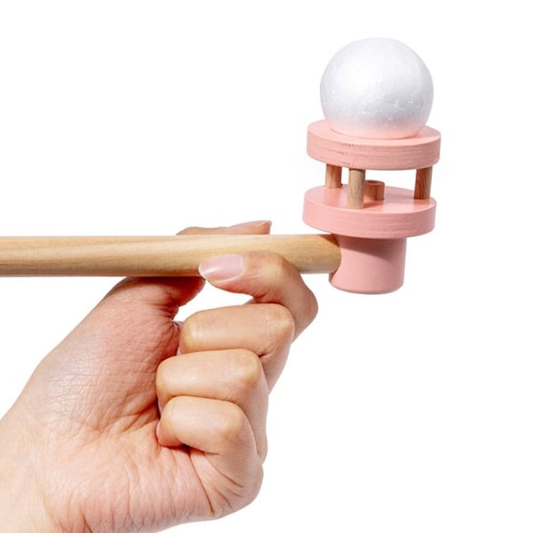 Blåser flytande boll leksak Träspel RÖD - on stock Red