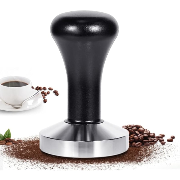 Kahvin tamper (51 mm musta) - varastossa