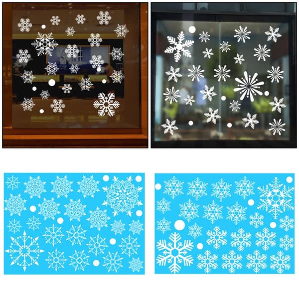 1 set Väggdekaler Snöflingor Dekaler Väggkonst TYP 4 - high quality