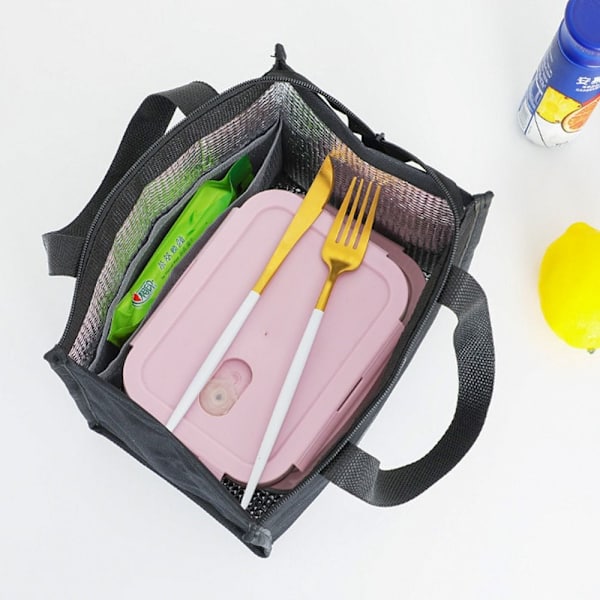 Isolerad Thermal Bag Kylväska Lunchväska SVART LITEN - on stock black small