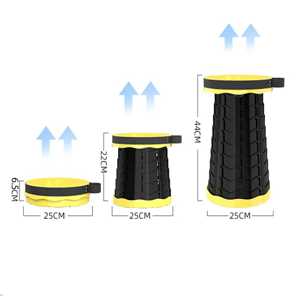 Fällstol Campingsits Fiskestol utomhus - high quality black
