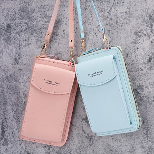 Läder Damväska Plånböcker Touch Mobilväska Väskor - spot sales Light blue