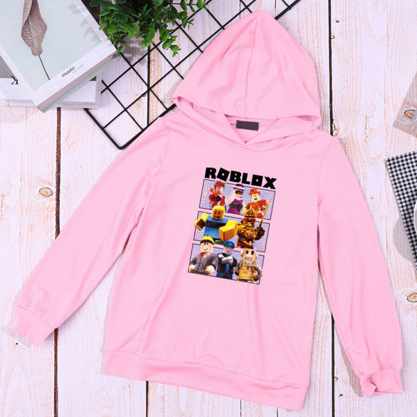 Roblox Hoodies Barn Pullover Långärmade Sweatshirts - on stock pink 150