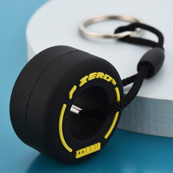 Autonrenkaat Key ring Car Racing Rims avaimenperä Car Styling - varastossa Yellow