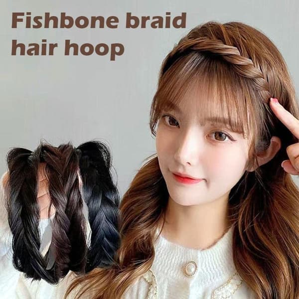 Fried Dough Twists Braid Head Hoop LJUSBRUN - stock light brown