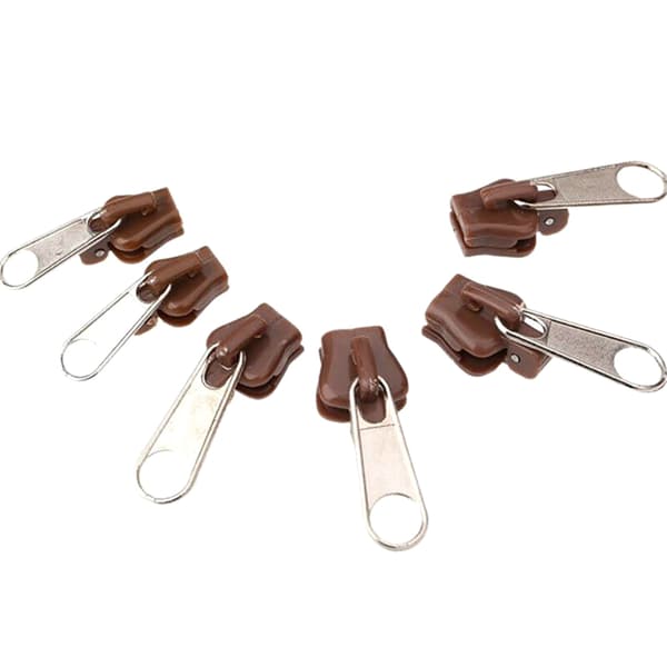 6ST Fixa blixtlås Zip Slider Reparationssats - high quality Black & Silver