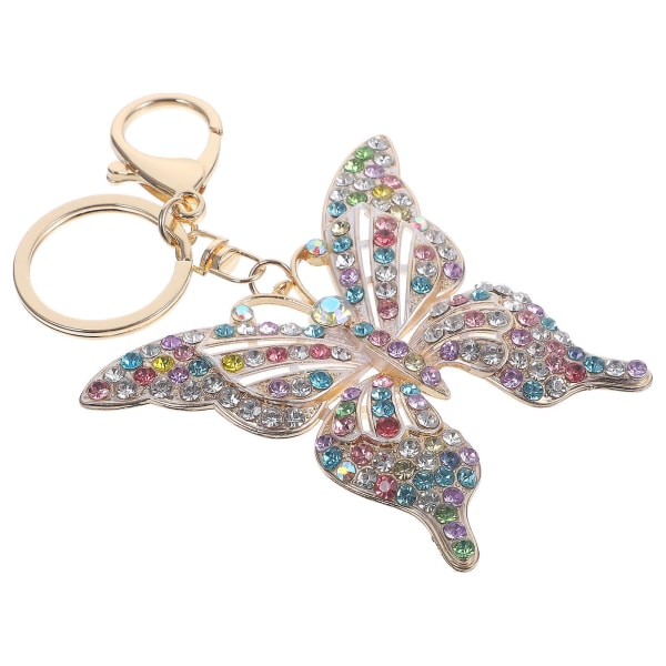 1 st ihåliga fjärilar nyckelring hänge dekorativ nyckelring presentpåse hänge - on stock Colorful 12.5x9cm