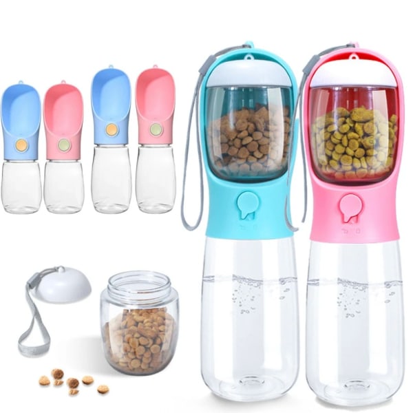 Vattenflaska för husdjur Husdjursmatningsskål ROSA 350ML - on stock Pink 350ML-350ML