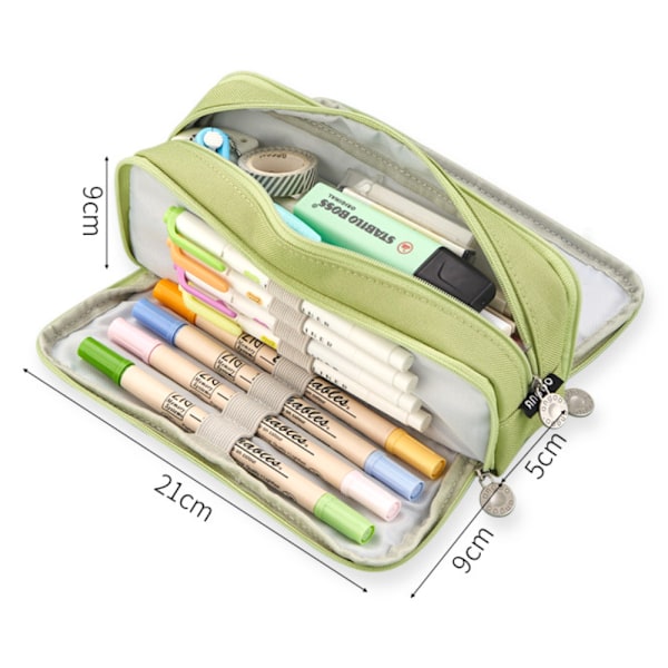 Case Dragkedja Pennfodral 3 fack Stationär väska - high quality Blue