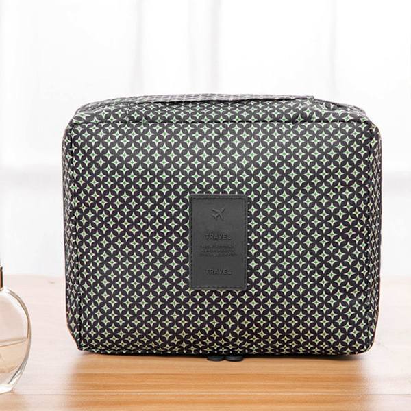 Stor kosmetisk smink rese-toalettväska Organizer för kvinnor - high quality Mörkblå 21x8x16cm