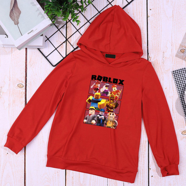 Roblox Hoodies Barn Pullover Långärmade Sweatshirts - spot sales red 120