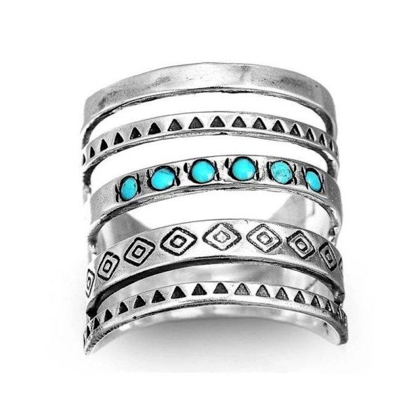 2 st genombrutna ringar snidade ring - high quality 7