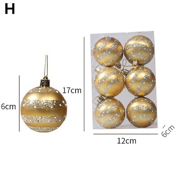 6CM 6st Ball Bauble Drop Pendant H - spot försäljning