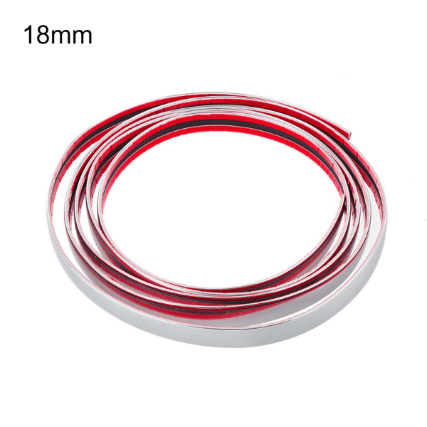 Car Body Chrome Strip Molding Trim Adhesive Sticker 18MM - stock 18mm