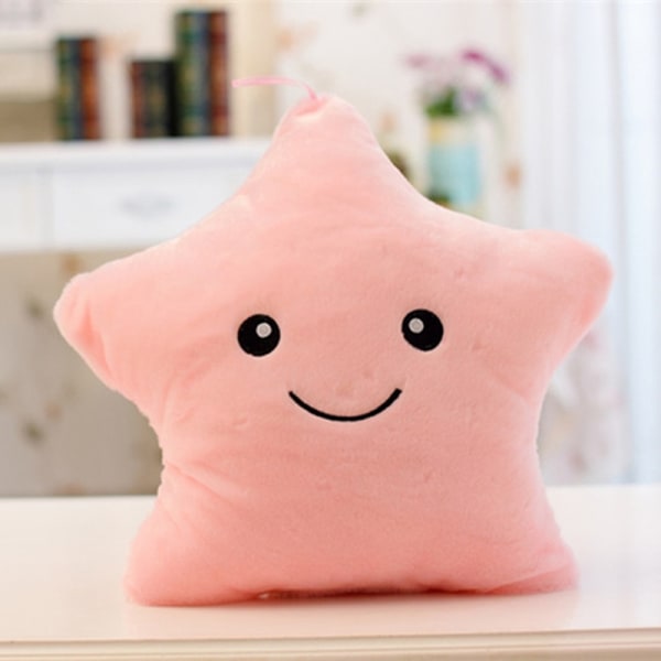 Valoisa tyyny Pehmeä pehmolelu Colorful Stars Cushion - spot-myynti Pink