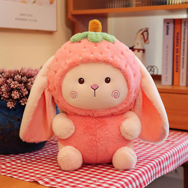 Härlig fruktkaninleksak fylld kudde Hudvänlig plyschdocka - stock 30cm avocado rabbit