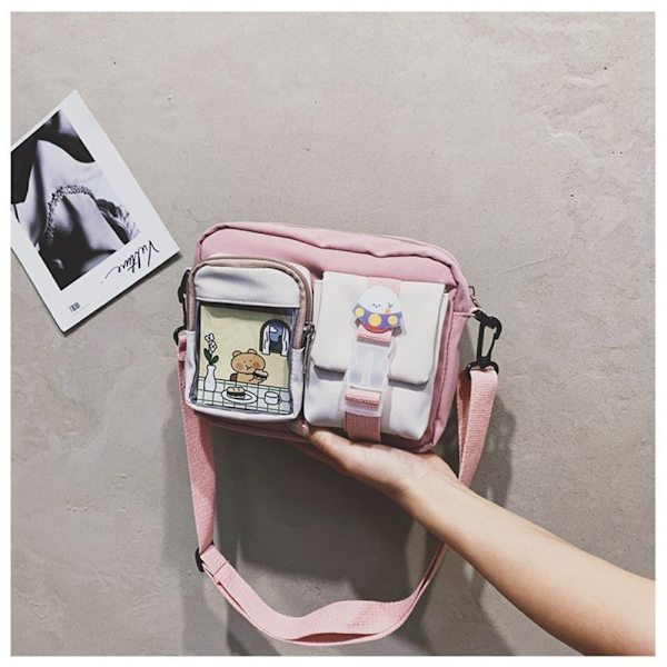 Kawaii Bag Girls Student pieni kangaskassi - varastossa D
