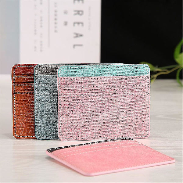 ID-kortshållare Unisex Pengar Pocket Card Paket Case Mode，rosagrönt - on stock