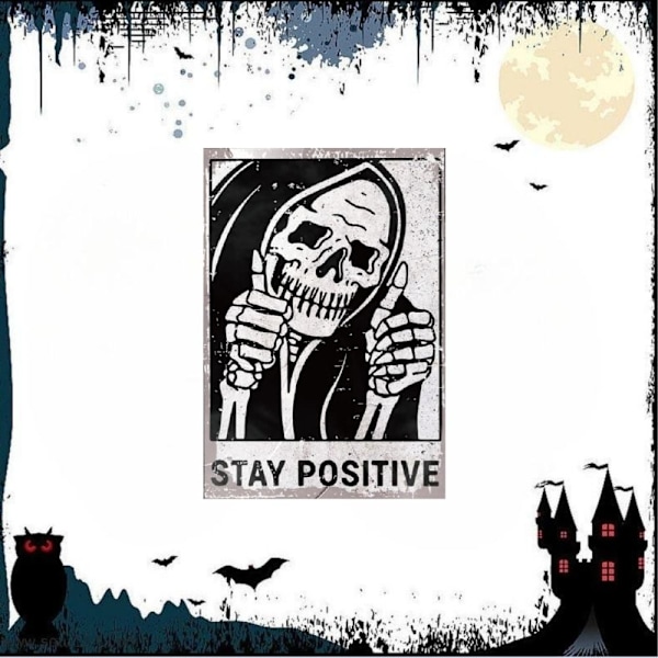 Vintage kallon seinäkoristelu Pidä positiivinen merkki hauska vintage - spot-myynti