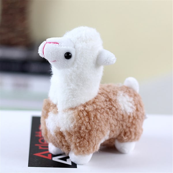 Alpaca- Nyckelring Plysch påsk Lama Plyschhänge Mini Fårdocka Gosedjur Nyckelring för flickor Pojkar - high quality Khaki One Size