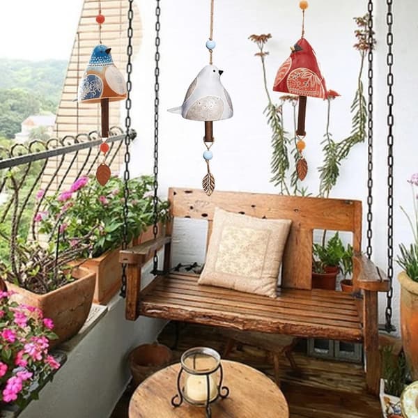 Fågel Wind Chime Wind Chimes GULD - spot sales Gold