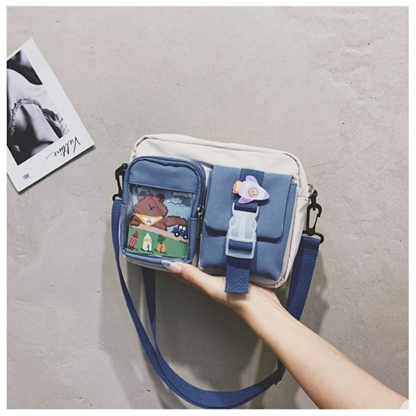 Kawaii Bag Girls Student Pieni anvas-laukku - spot-myynti C