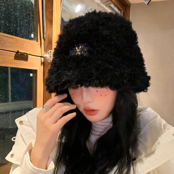 Plush Bucket Cap Bucket Hat IVORY - varastossa ivory