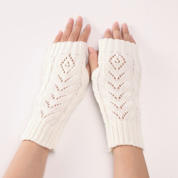 Handledshandskar Varmvantar VIT - on stock white