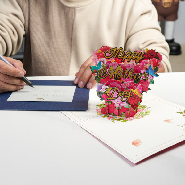 Äitienpäiväkortti 3D onnittelukortti Käsintehty lahja - spot-myynti 1pcs