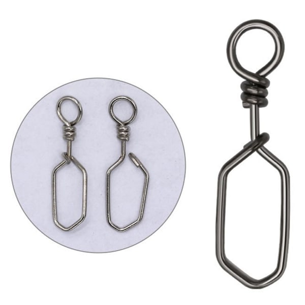 100 st Fishing Hängande Snap Barrel Swivel - on stock 3